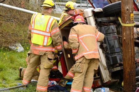 Car rolled over in accident