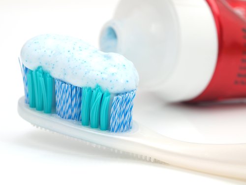 toothbrush and toothpaste