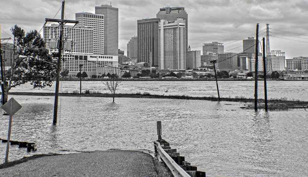 Road Disappearing due to Katrina Damage