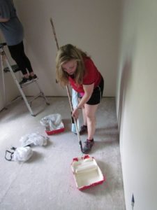 Staff volunteering at Bar and Bench Build