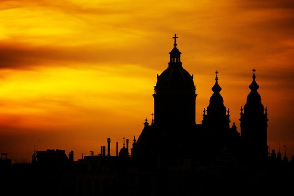 Silhouette of Church