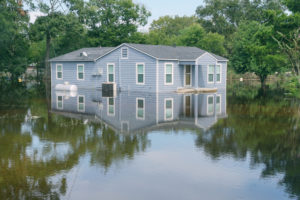 flooded house after a hurricane