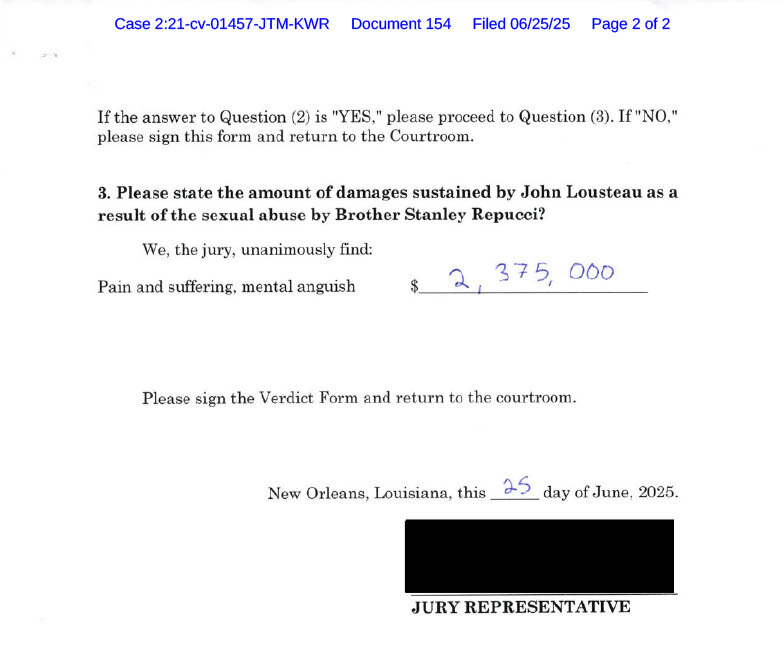 Lousteau Verdict Form Pg 2